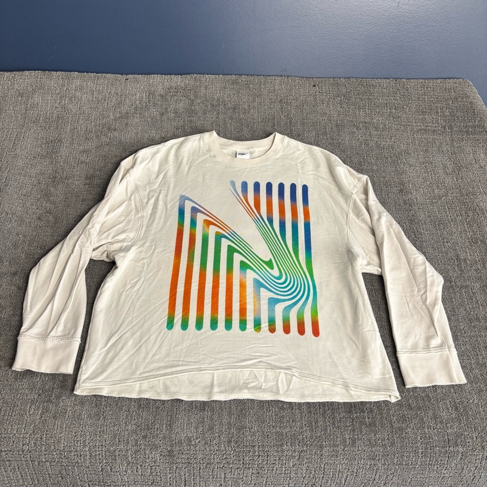 Nike Yoga White Crewneck Top